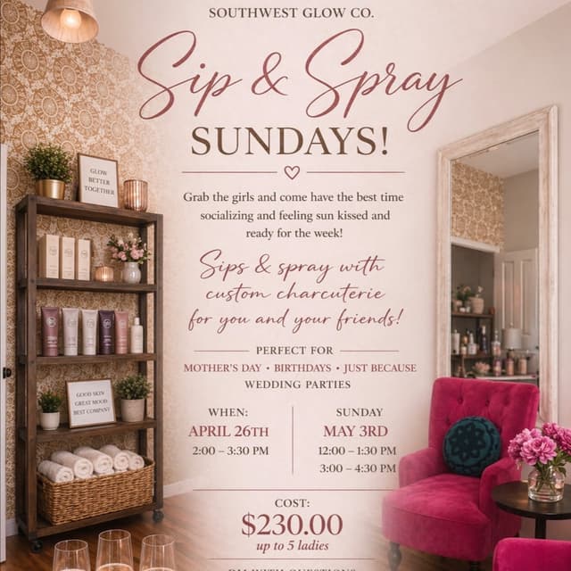 Sip & Spray SUNDAY at Southwest Glow Co in Albuquerque, NM